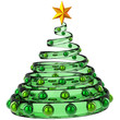 Christmas tree stylized making from glass (Hi-Res)