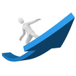 Man surfing the success