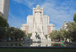 The Satue at the Spain Square in Madrid The Satue at the Spain Square in Madrid