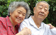 an intimate senior couple