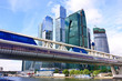 Photo: Skyscrapers of Moscow city under blue sky with clouds Skyscrapers of Moscow city under blue sky with clouds