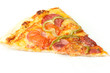 Delicious pizza on white Delicious pizza on white
