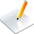 Notepad and pen, Write icon