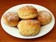 Scones Freshly Baked on a Plate