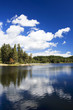 sky reflection on the clear lakes water