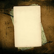 Grunge papers over brown background great for scrapbook