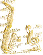 Saxophon und Noten