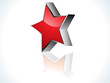 abstract red 3d star icon abstract red 3d star icon