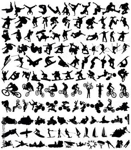 Vektor: 120 Extreme sport silhouette 120 Extreme sport silhouette