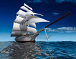 Sailing ship at sea