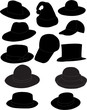 collection of hats - vector collection of hats - vector