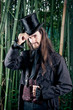 Photo: Retro man with black cylinder Retro man with black cylinder