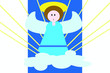 Angelo fondo blu Angelo fondo blu