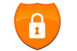 sécurité informatique - cadenas orange