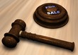 Gavel with FOR SALE
