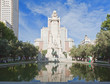 The Satue at the Spain Square in Madrid The Satue at the Spain Square in Madrid