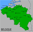 Carte des Villes Principales de Belgique