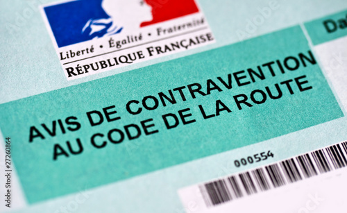Foto: Avis de contravention Avis de contravention