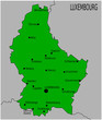 Carte des Villes Principales du Luxembourg