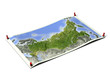 Russia on unfolded map sheet.
