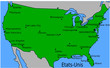 Carte des Villes Principales des Etats-Unis