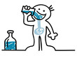 figur trinkt wasser