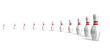 Bowling Pins in Formation Bowling Pins in Formation