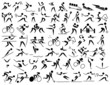 Sports pictogram sign simple action representation
