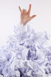 Businessman overwhelmed by paper