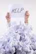 Photo: Businessman overwhelmed by the paper Businessman overwhelmed by the paper