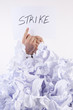 Businessman overwhelmed by the paper