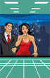 Couple gambling at vegas