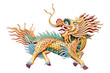 Chinese unicorn on white background Chinese unicorn on white background