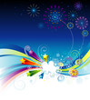 Vector illustration of holiday eve celebration background. Vector illustration of holiday eve celebration background.