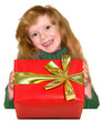 Foto: Mädchen mit Weihnachtsgeschenk II Mädchen mit Weihnachtsgeschenk II