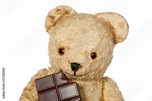 Foto: Teddybär mit Schokolade Teddybär mit Schokolade