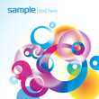 Abstract colorful background with circles