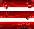 Red Christmas banners Red Christmas banners