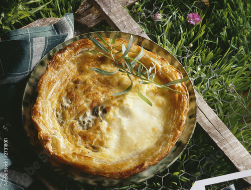 Photo: Three cheese puff pastry savoury tart Three cheese puff pastry savoury tart