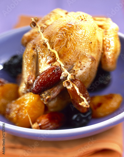 Photo: Young pigeon with dried fruit Young pigeon with dried fruit