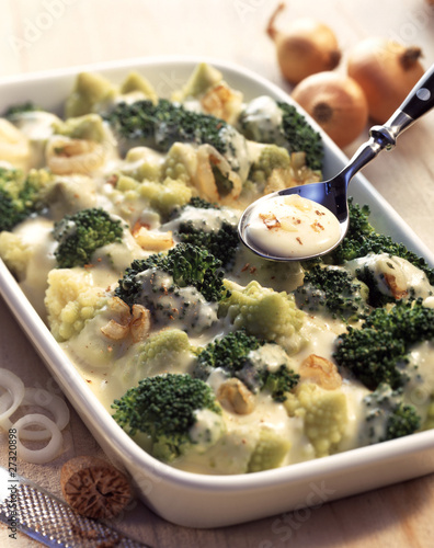 Photo: Duo of cabbages with soubise sauce Duo of cabbages with soubise sauce