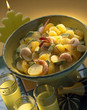 Potato,shrimp and orange salad