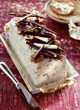 ice cream, chocolate and nougat log