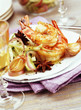 crunchy fennel and mediterranean prawns with star anise