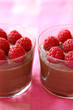 chocolate mousse with raspberries 