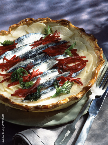 Photo: Mackerel and beetroot tart Mackerel and beetroot tart