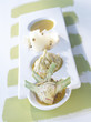 Raw artichokes,pecorino with pepper,cream of artichoke with rape seed oil