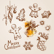 Set of Christmas icons