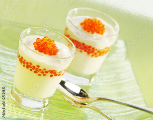 Photo: fromage frais with trout roe fromage frais with trout roe