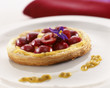 Cherry and passion fruit tartlet